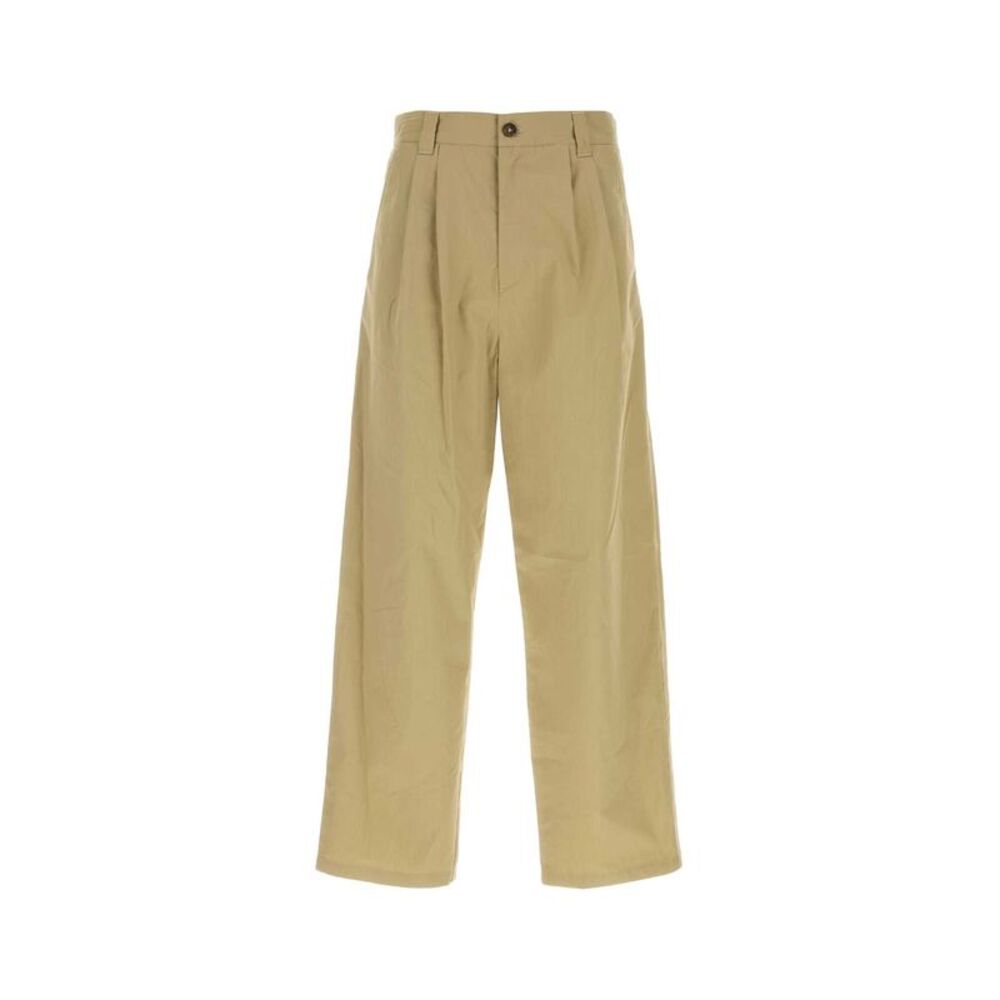 A.P.C. Men Khaki Cotton Ricky Pant